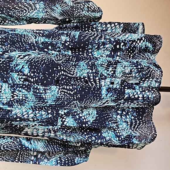 Cynthia Steffe Trapez Chiffon Long Sleeves High Neck Mini Dress size 0 - Picture 4 of 15